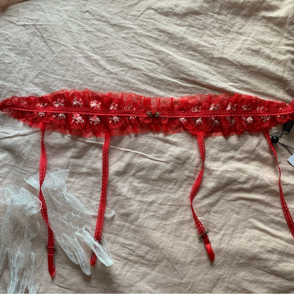 🌹 For Love & Lemons Red Rose Garter Belt 🌹 Limited Edition, NWT - Picture 5 of 7